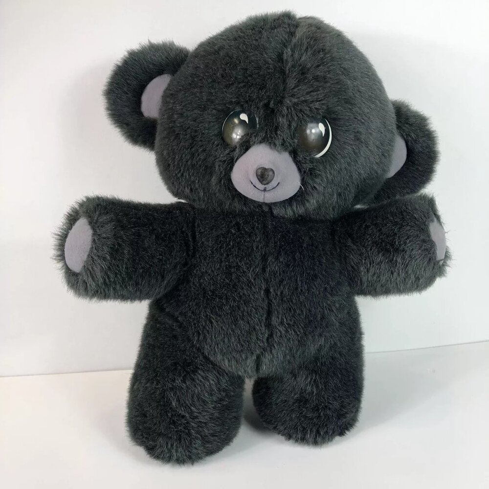 Vintage Spinnaker Bear Charcoal Gray Stuffed Animal Plush Big Eyes